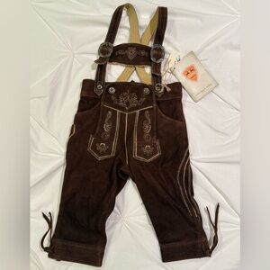Authentic German Suede Lederhosen - NWT- Baby Sz 86 (18-24 months)